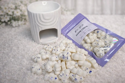 Kit Quemador de Cera con Wax Melts Aroma Fresh linen 50g