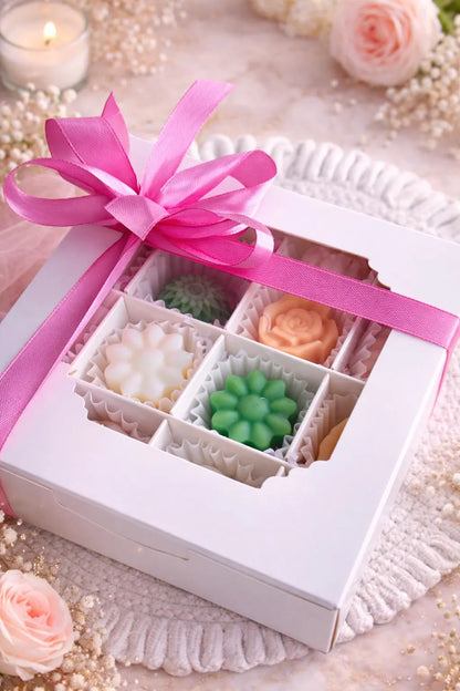 Caja de wax melts en forma de flores
