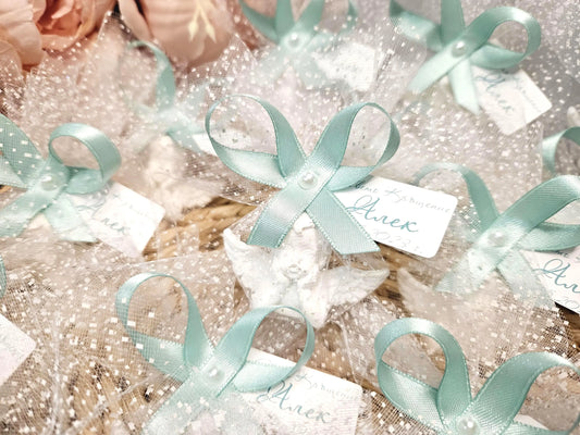 Figuras de yeso cerámico con imán en forma de ángel, personalizadas y hechas a mano