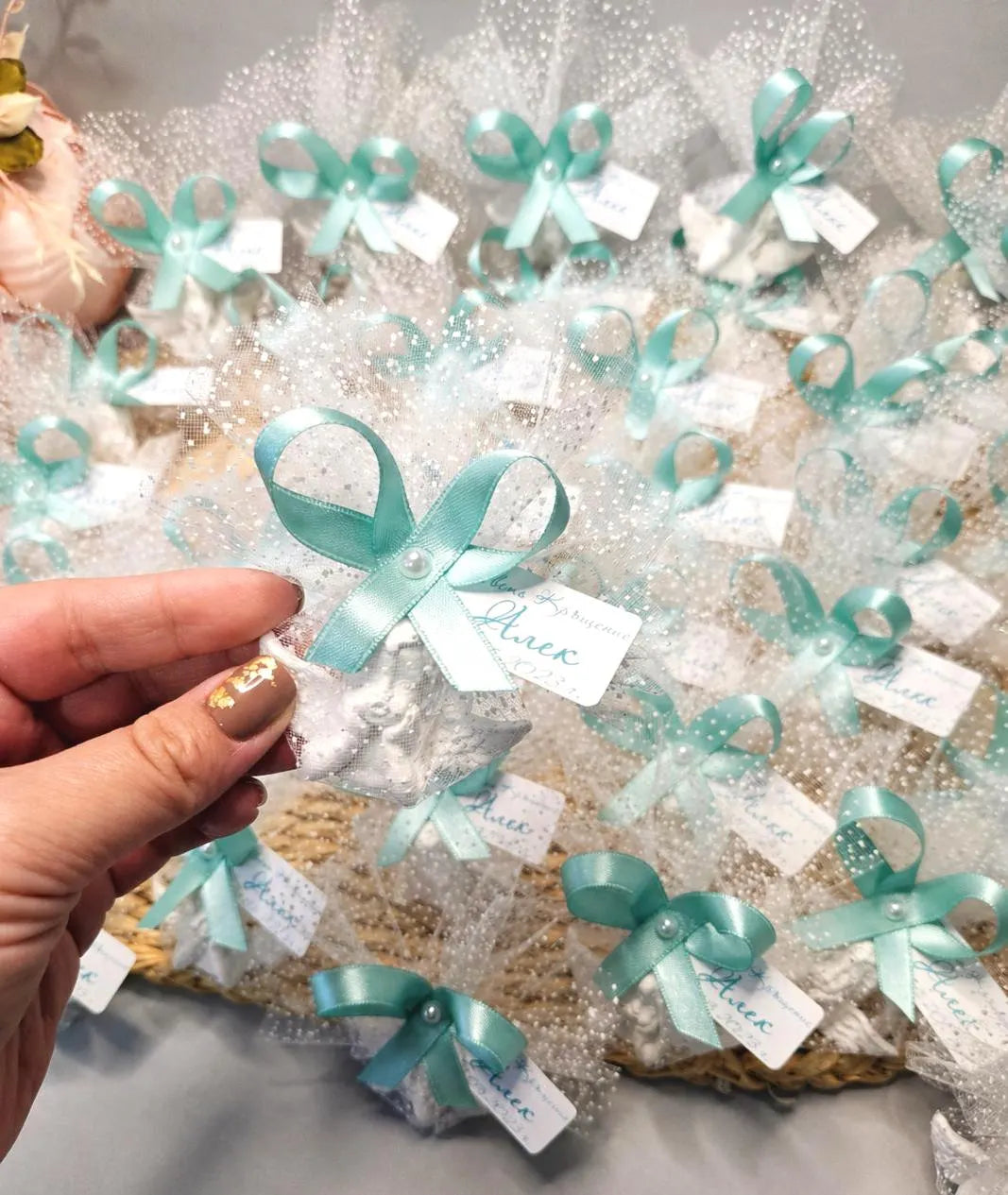 Figuras de yeso cerámico con imán en forma de ángel, personalizadas y hechas a mano