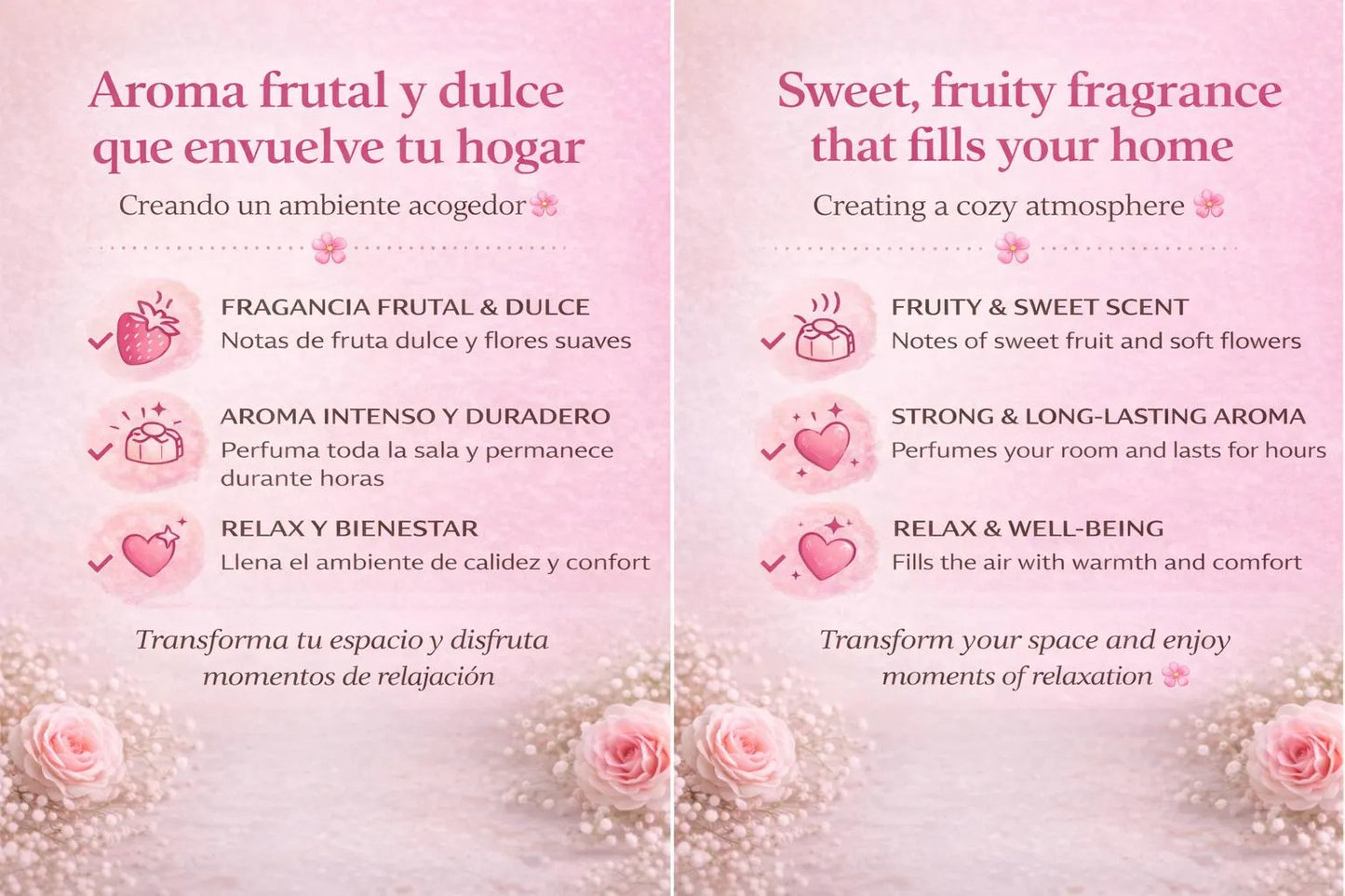 Caja de wax melts en forma de flores