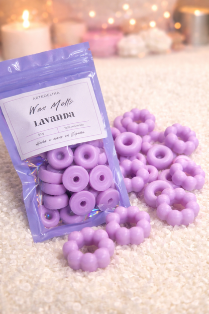 Wax melts aroma lavanda 50 g de cera de soja para relajacion